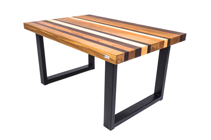 Multi-color coffee table with a playful design, featuring vibrant hues for a bold and modern living room accent.