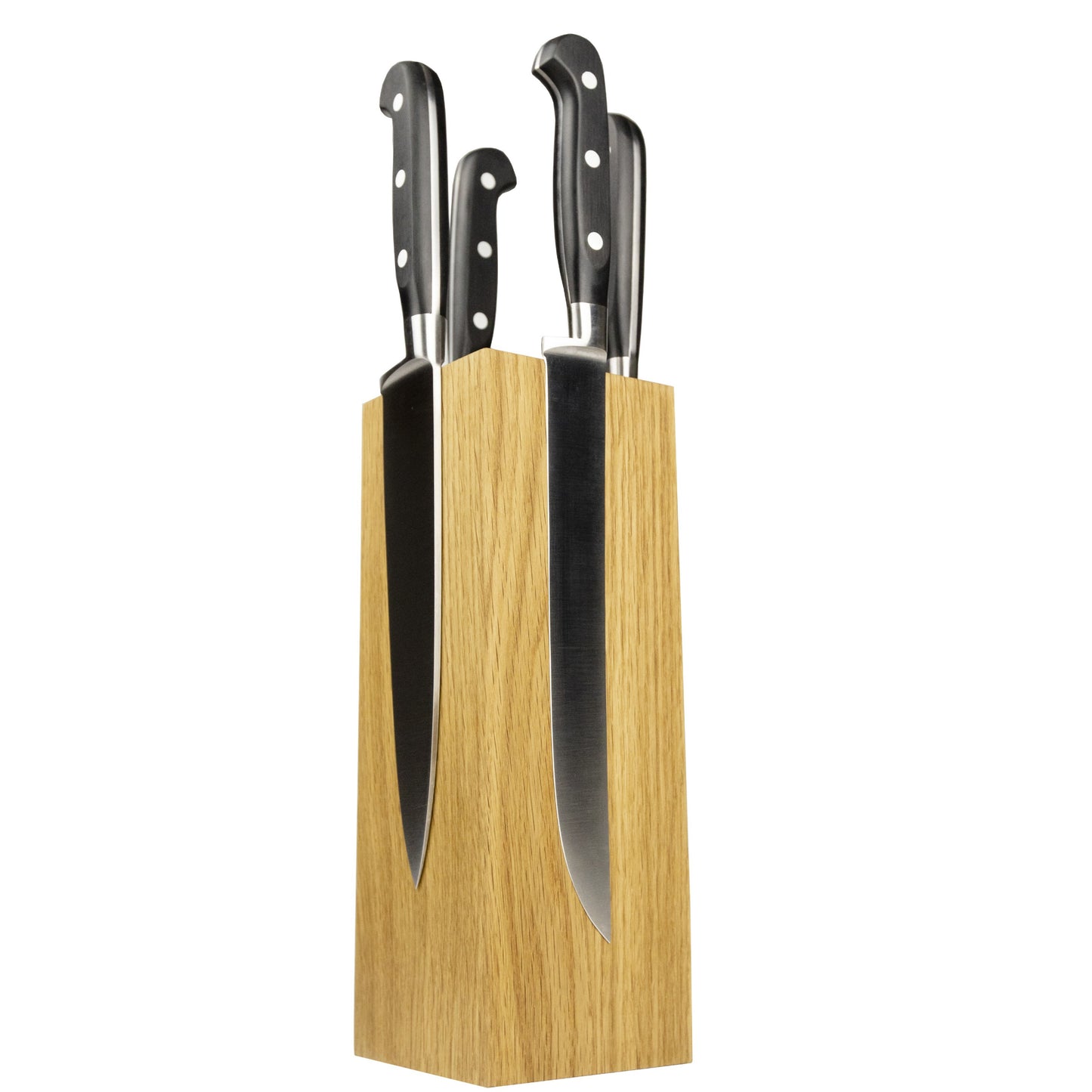 Magnetic Knife Block in Solid Oak