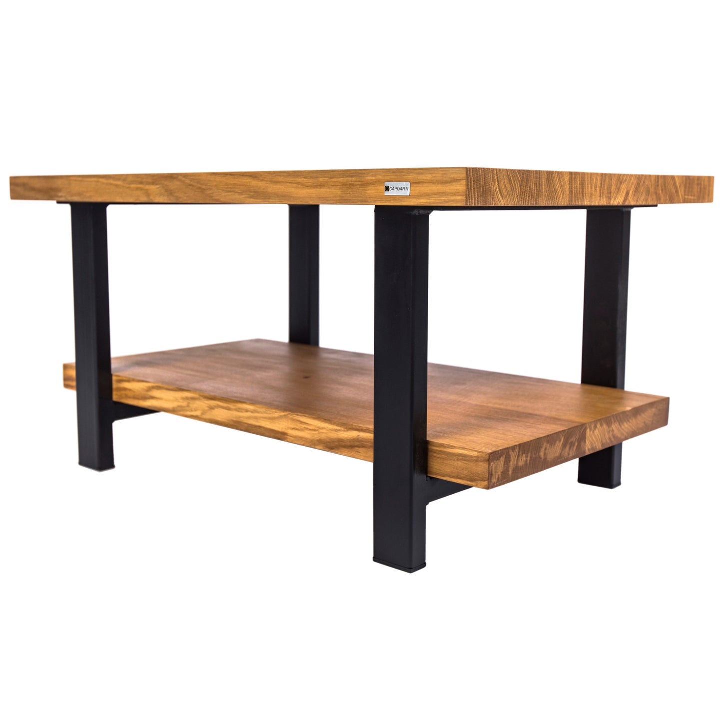 Industrijska klubska mizica Oak Double Decker