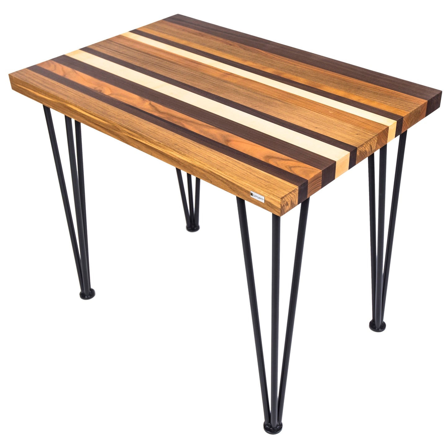 Mehrfarbiger Haarnadel-Schreibtisch aus Holz