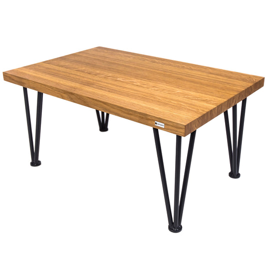 Scandinavian Hairpin Oak Coffee Table
