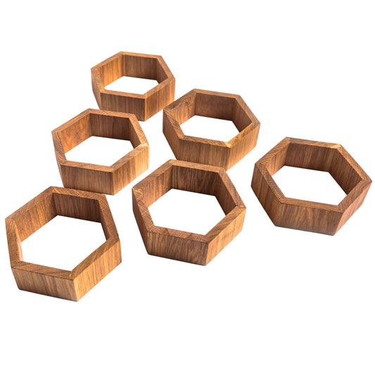 Hexagon Wooden Floating Shelves