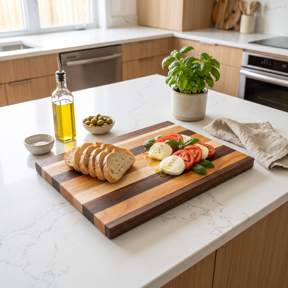 Multicolour Cutting Board in Walnut, Oak, Ash & Cherry