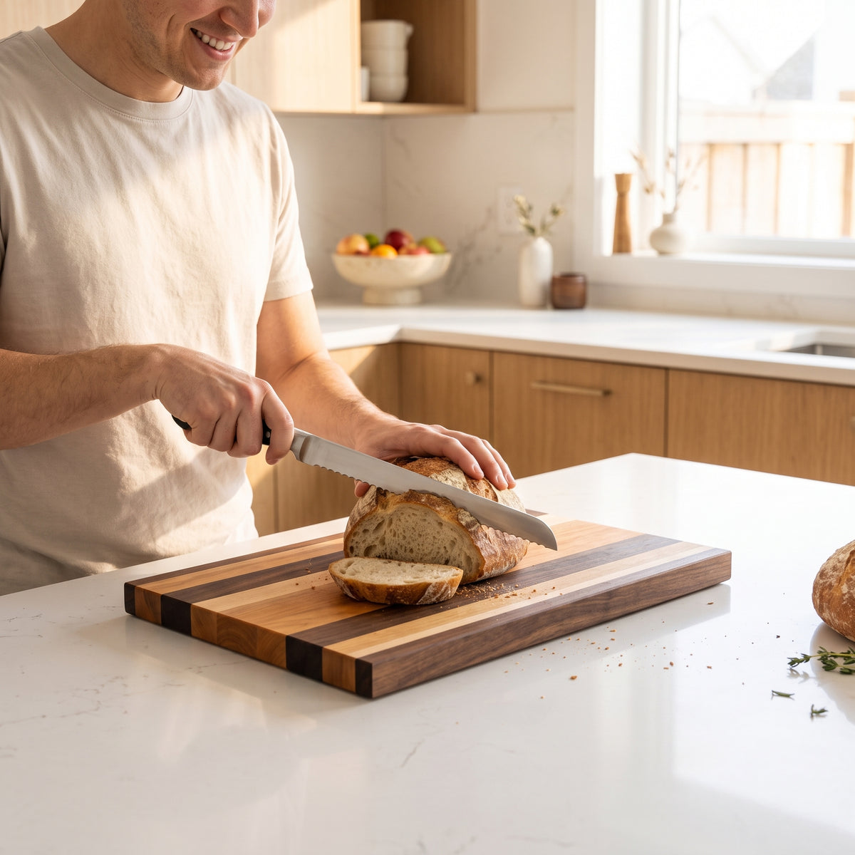 Multicolour Cutting Board in Walnut, Oak, Ash & Cherry