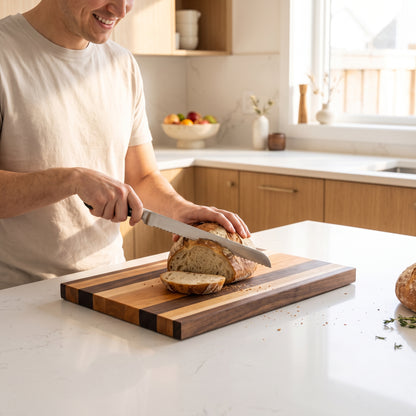 Multicolour Cutting Board in Walnut, Oak, Ash & Cherry