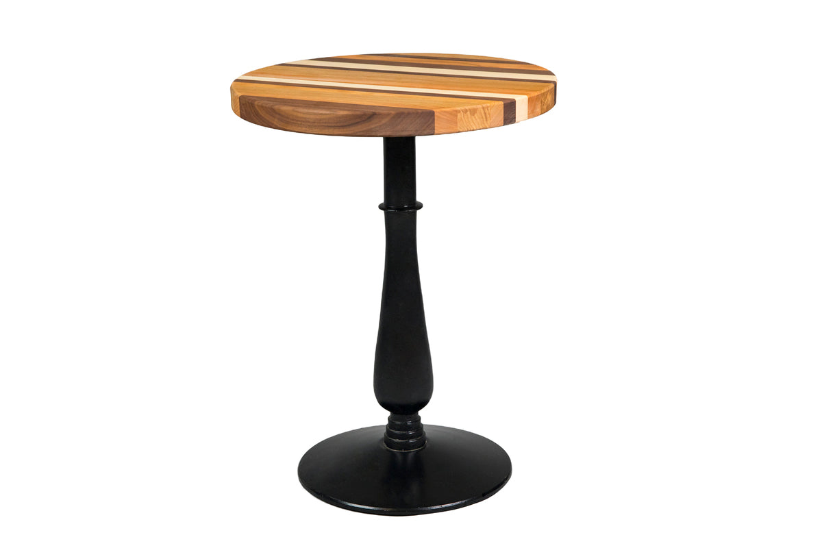 Multi-color bar table with a vibrant, modern design featuring a mix of bold hues and a sleek, sturdy frame.
