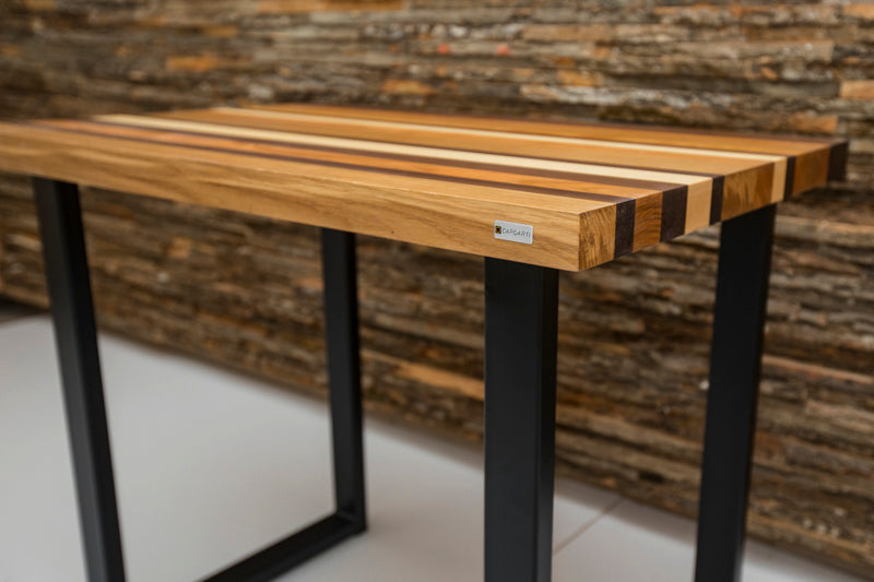 Multi-color desk with a vibrant design, combining various hues for a fun and modern workspace.