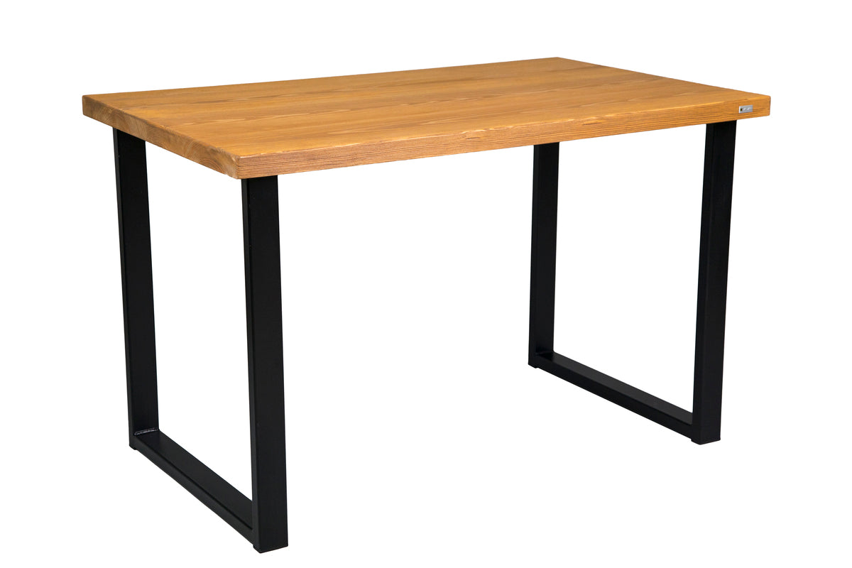 Wooden spruce dining table with a natural finish, featuring a sturdy frame and simple, elegant design for any dining space.