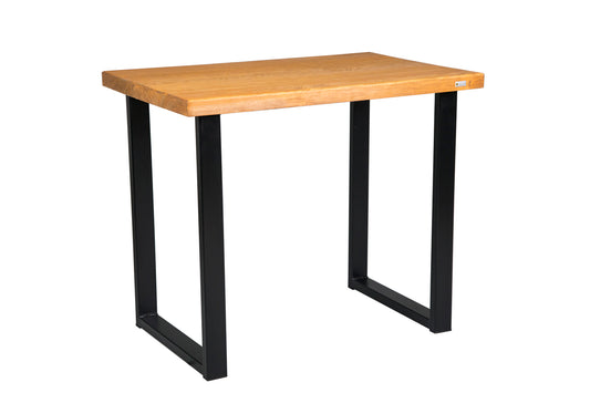 Wooden spruce table with a rough finish, featuring a sturdy construction and simple, rustic design.