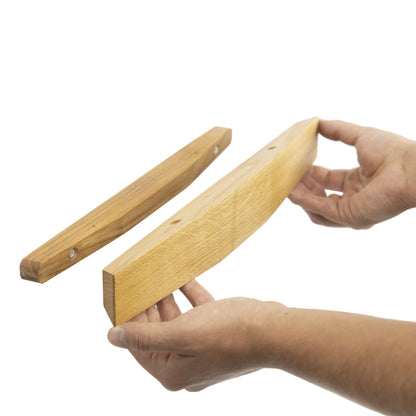 Sculpted Wall-Mounted Magnetic Knife Holder in Solid Oak