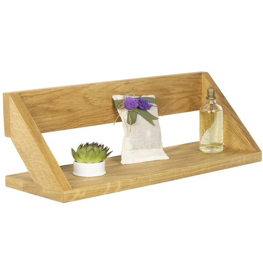Floating Oak Wall Shelf