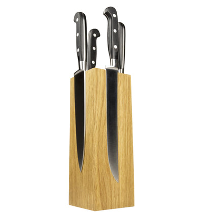 Magnetic Knife Block in Solid Oak