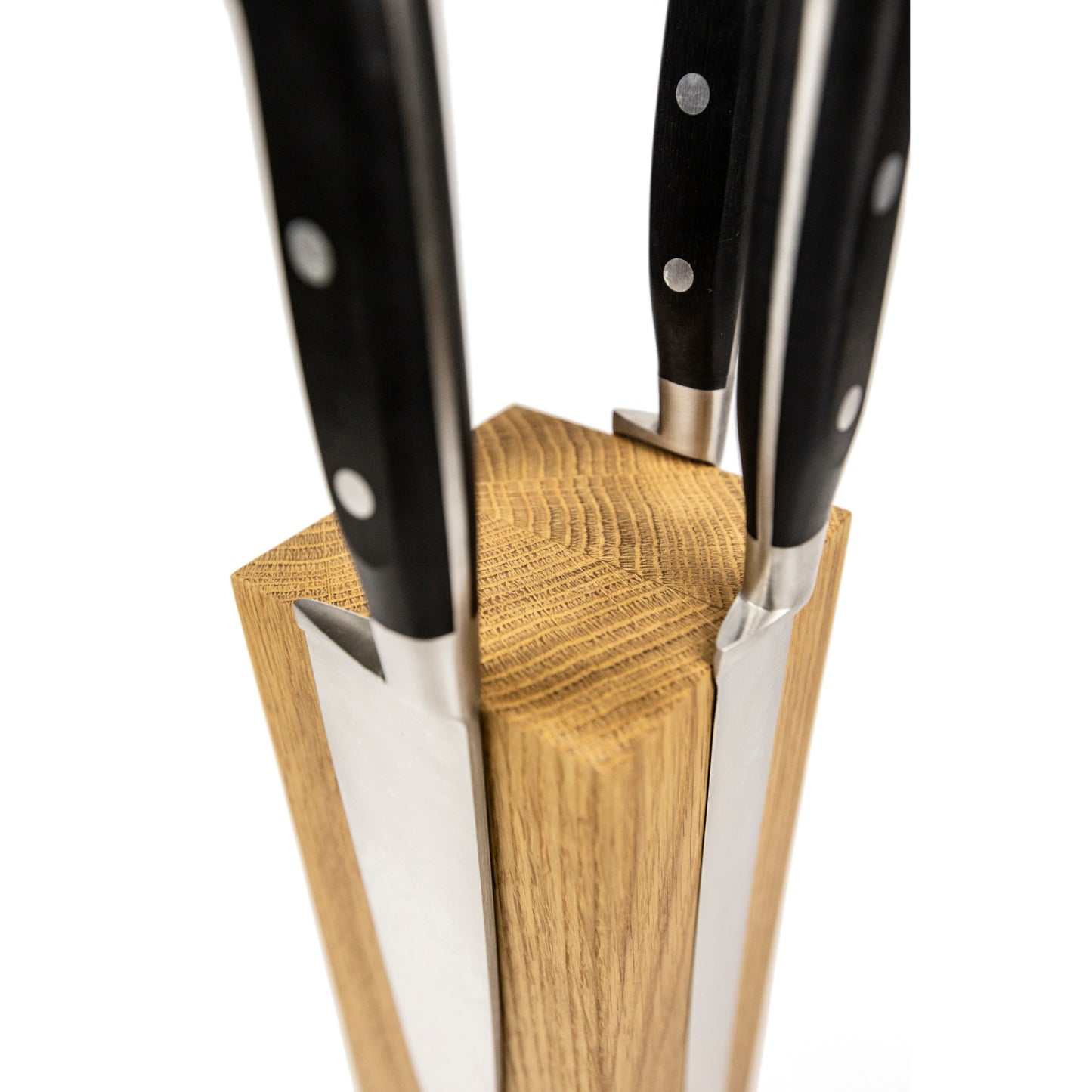 Magnetic Knife Block in Solid Oak