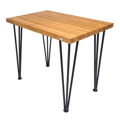 Scandinavian Style Hairpin Oak Desk