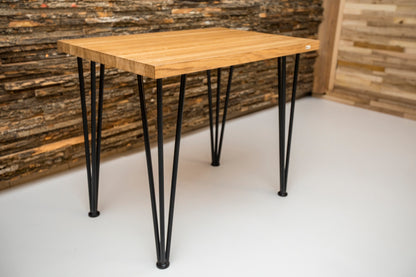 Scandinavian Style Hairpin Oak Desk