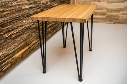Scandinavian Style Hairpin Oak Desk