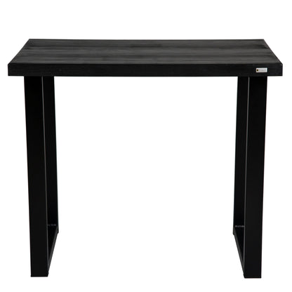 Schwarzer Holzschreibtisch