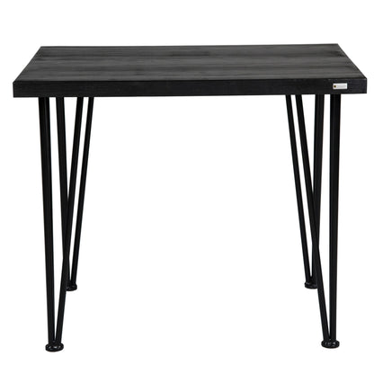 Schwarzer Haarnadel-Schreibtisch aus Holz