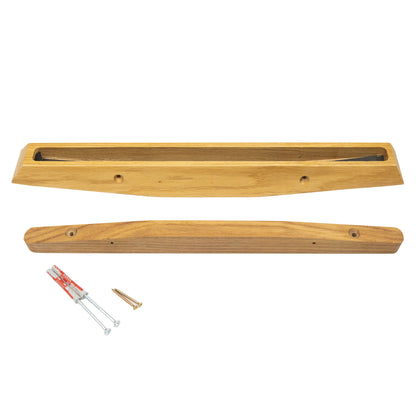 Sculpted Wall-Mounted Magnetic Knife Holder in Solid Oak