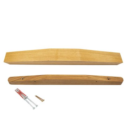 Sculpted Wall-Mounted Magnetic Knife Holder in Solid Oak