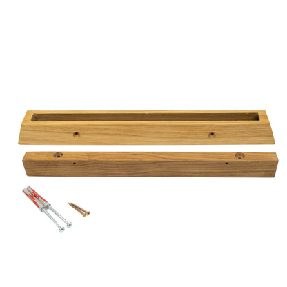 Wall-Mounted Magnetic Knife Holder in Solid Oak